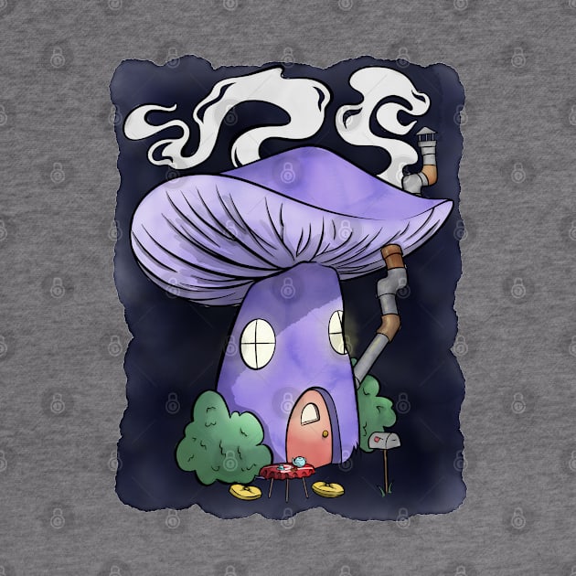 Purple Mushroom House by Gwenpai